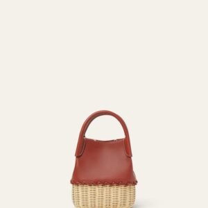 Micro Bale bag Calfskin, Rattan