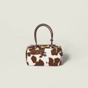 Printed leather Beau bag
