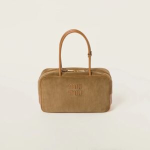 Beau corduroy top-handle bag
