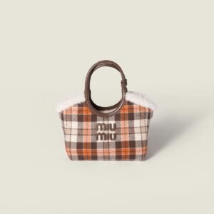 IVY plaid and shearling bag