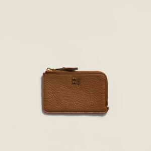 Matelassé nappa leather card holder