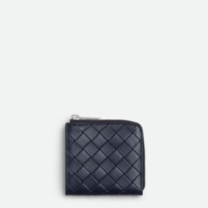 Intrecciato Square Zip Around Wallet