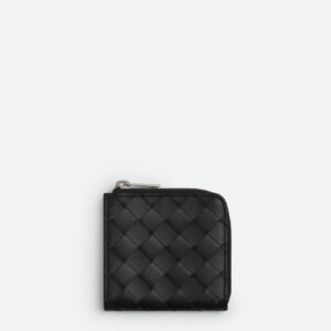 Intrecciato Square Zip Around Wallet