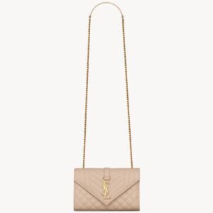 ENVELOPE SMALL IN QUILTED GRAIN DE POUDRE EMBOSSED LEATHER
DARK BEIGE