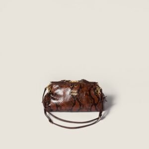 Python-print Ayers leather clutch