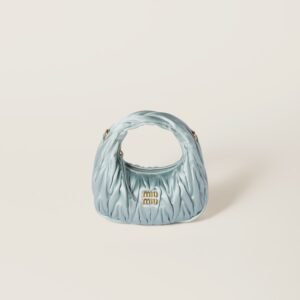 Wander matelassé satin mini-bag