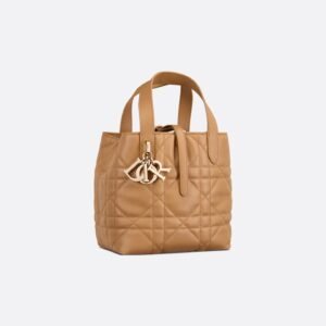 Small Dior Toujours Vertical Tote Bag
Light Gold-Tone Macrocannage Calfskin
