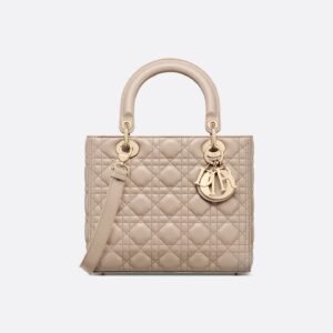 Medium Lady Dior Bag
Desert Taupe Cannage Lambskin