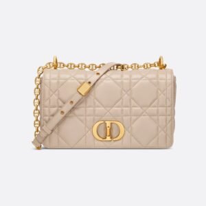 Medium Soft Dior Caro Bag
Powder Beige Macrocannage Lambskin