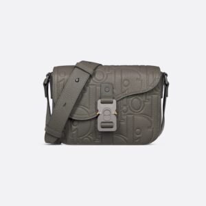 Small Saddle Messenger Bag with Flap
Gray Dior Gravity Leather and Gray Grained Calfskin