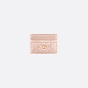 Dior Caro Freesia Card Holder
Powder Pink Supple Cannage Calfskin