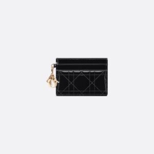 Lady Dior Freesia Card Holder
Black Patent Cannage Calfskin