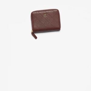 ZIPPED COIN PURSE
 
Grained Goatskin & Gold Metal 
Dark Brown