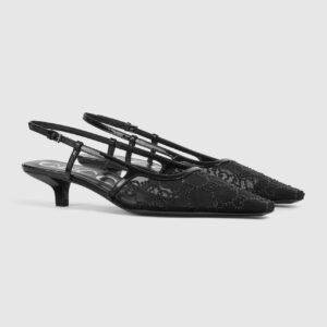 Women's GG crystal slingback pump
