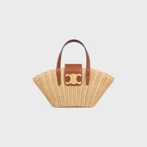 TEEN COUFFIN IN WICKER AND NATURAL CALFSKIN