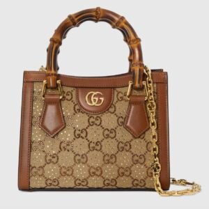 Gucci Diana crystals small tote bag
Variation
camel and dark brown GG canvas