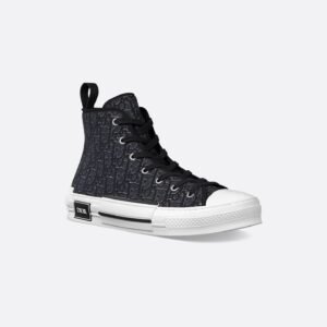 B23 League High-Top Sneaker
Silver-Tone Metallic Black Dior Oblique Jacquard