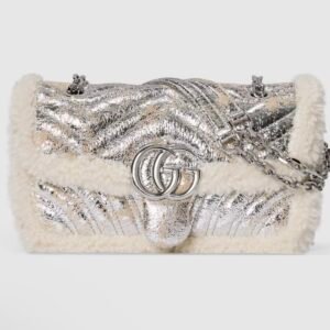 GG Marmont small shoulder bag
Variation
silver textured leather