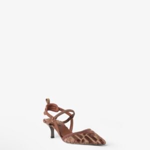 Colibrì Lite
Medium-heeled slingbacks in brown FF fabric