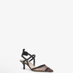 Colibrì Lite
Brown FF mesh medium-heeled slingbacks