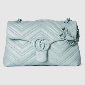 GG Marmont small shoulder bag
Variation
icy blue leather