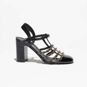 SLINGBACKS
 
Lambskin & Patent Calfskin 
Black