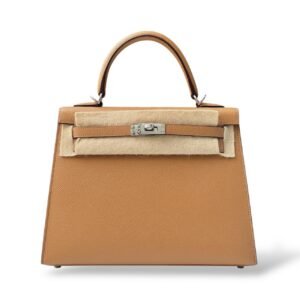 Hermes Kelly 25 Biscuit Epsom PHW
