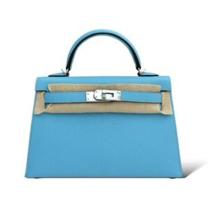 Hermes Mini Kelly Bleu Celeste Epsom PHW