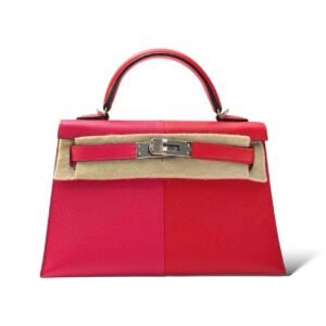 Hermes Mini Kelly Rouge de Coeur/Rose Extreme/Zanzibar PHW