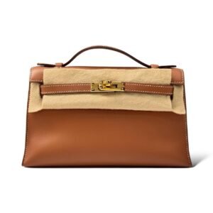 Hermes Kelly Pochette Gold Swift GHW