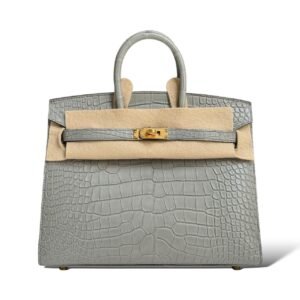 Hermes Birkin 25 Gris Ciment Alligator GHW