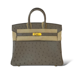 Hermes Birkin 25 Gris Tourterelle Ostrich GHW