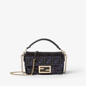 Baguette Mini
Blue and black FF sequin bag