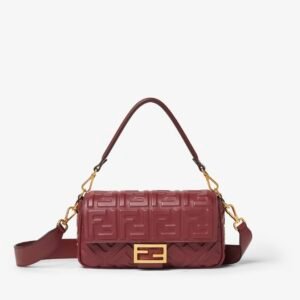 Baguette 
Burgundy leather bag