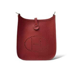 Hermes Mini Evelyne Rouge H Clemence PHW