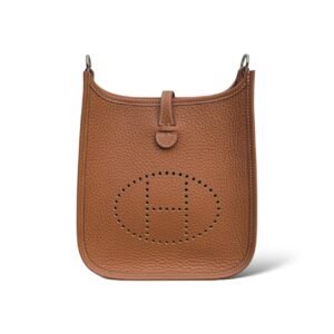 Hermes Mini Evelyne Gold Clemence PHW