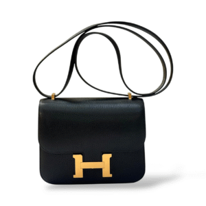 Hermes Constance 18 Mirror Black Chevre GHW
