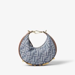 Fendigraphy Mini
Blue denim-effect FF jacquard mini-bag