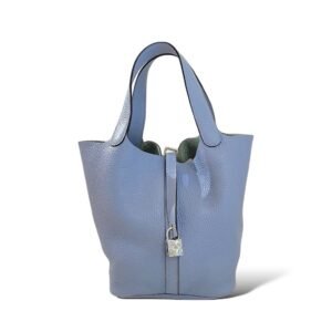 Hermes Picotin 22 Blue Lin PHW