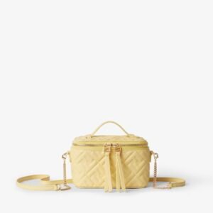 Fendi Vanity
Yellow nappa leather mini-bag with FF motif