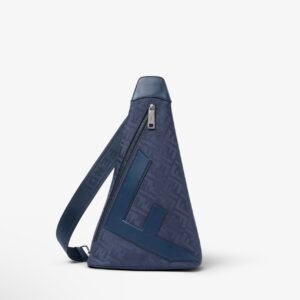 FF Fendi Cono Large
Blue leather and dark blue FF Nylon one-shoulder backpack