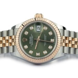 Rolex Lady-Datejust 28mm Green Diamond Dial Jubilee Bracelet