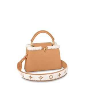 Louis Vuitton Capucines BB top-handle bag in Arizona Taurillon leather and shearling trim