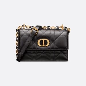 Miss Caro Mini Bag
Black Macrocannage Lambskin