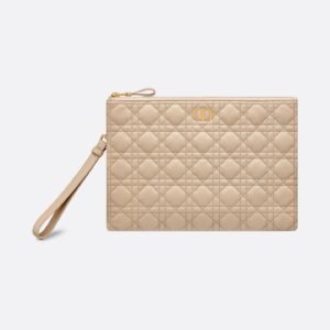 Large Dior Caro Daily Pouch
Sand-Colored Supple Cannage Calfskin