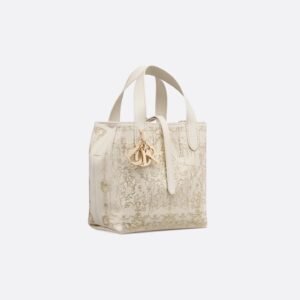 Small Dior Toujours Vertical Tote Bag
Latte Calfskin with Gold-Tone Dioresque Stella Print