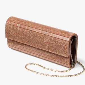 Rose Fine Glitter Acrylic Clutch Bag