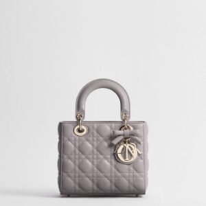 Small Lady Dior Bag with Strap
Gris Trianon Cannage Lambskin