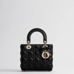 Small Lady Dior Bag with Strap
Black Cannage Lambskin