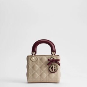 Dior Or Mini Lady Dior Bag with Chain
Trench and Hermitage Red Cannage Lambskin